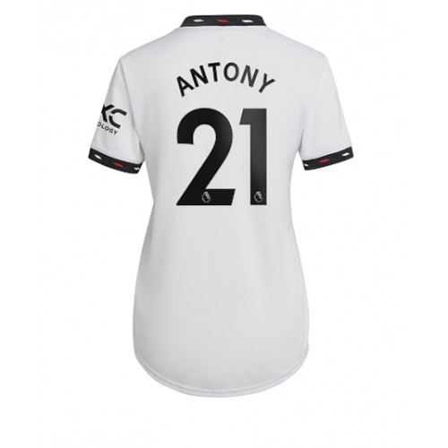 Fotbalové Dres Manchester United Antony #21 Dámské Venkovní 2022-23 Krátký Rukáv
